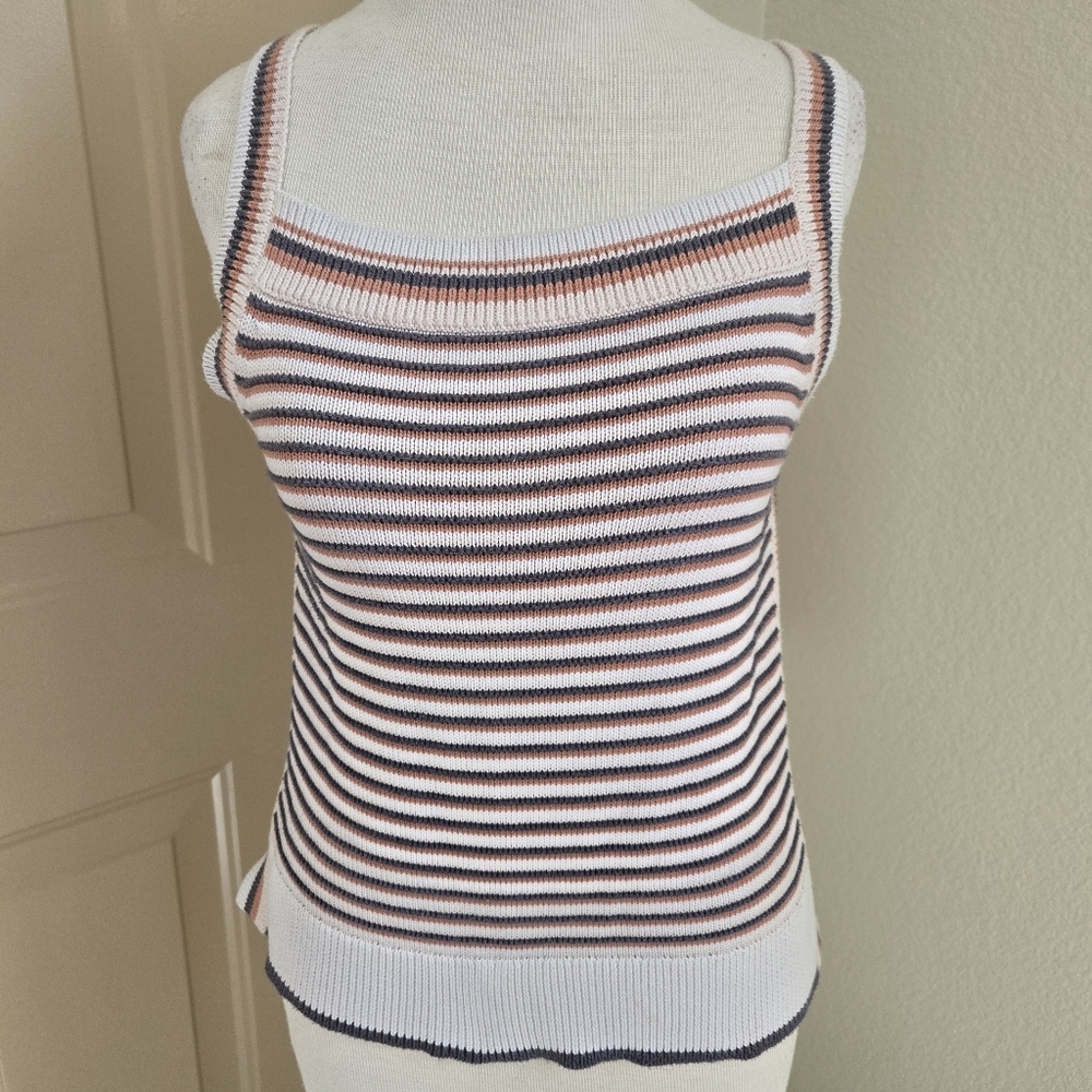 Margaret O'Leary knit striped tank S